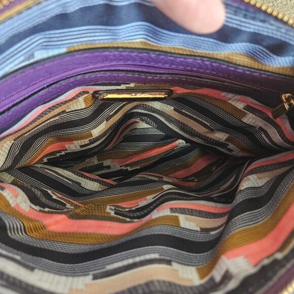 Big Buddha Quilted Purple Velvet Studded Crossbody Purse - Picture 12 of 13